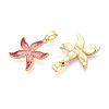 Brass with Enamel Pendants KK-T073-63B-G-2