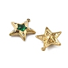304 Stainless Steel Micro Pave Cubic Zirconia Pendants STAS-Z121-44G-3
