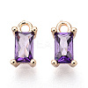 Brass Cubic Zirconia Charms LS-X1-KK-S350-367J-1