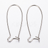 Tarnish Resistant 304 Stainless Steel Hoop Earrings Findings Kidney Ear Wires LS-STAS-H434-46P-1