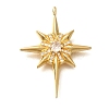 Brass Micro Pave Cubic Zirconia Pendants KK-U055-15G-1
