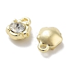 Rack Plating Alloy Rhinestone Charms PALLOY-F311-17G-01-2