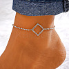 Brass Crystal Rhinestone Tennis Anklets for Wome FS-WGAF92D-15-1