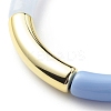 Acrylic Curved Tube Beaded Stretch Bracelet for Women BJEW-JB08438-04-5