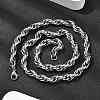 304 Stainless Steel Rope Chain Necklaces for Women Men NJEW-A033-04A-P-5