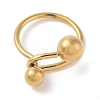 Ion Plating(IP) 304 Stainless Steel Finger Rings for Women RJEW-G315-06G-2