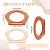 4Pcs 2 Colors Oval Wooden Bag Handles FIND-PH0059-90B-2