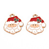 Eco-Friendly Alloy Enamel Pendants X-ENAM-T011-55-NR-2