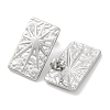 304 Stainless Steel Rectangle with Sun Stud Earrings EJEW-D281-27S-2