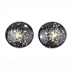 Starry Sky Pattern Printed Glass Cabochons LS-GGLA-N004-25mm-D82-1