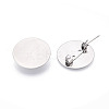 304 Stainless Steel Brooch Cabochon Settings STAS-E547-08K-P-1