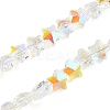 Electroplate Transparent Glass Beads Strands EGLA-U004-03A-HP03-1