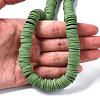 Flat Round Handmade Polymer Clay Beads CLAY-R067-12mm-43-6