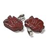 Natural Red Rainbow Jasper Pendants G-B127-16P-02-2