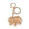 Elephant Zinc Alloy Enamel with Rhinestone Pendant Keychain KEYC-G061-01C-2