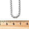 Tarnish Resistant 304 Stainless Steel Wheat Chain Necklaces NJEW-O058-26P-3