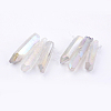 Electroplated Natural Quartz Crystal Graduated Beads Strands LS-G-P315-A10-1