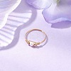 Copper Wire Wrapped Natural Cultured Freshwater Pearl Beads Finger Rings for Women RJEW-JR00775-01-2