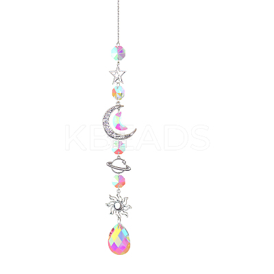 Iron Big Pendant Decorations DJEW-PW0007-02C-1