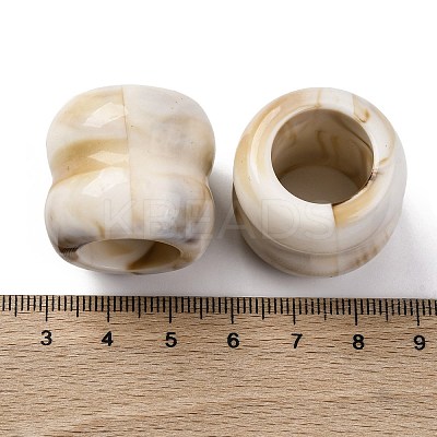 Two Tone Opaque Acrylic Beads OACR-Z025-01D-1