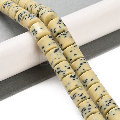 Imitation Dalmatian Handmade Porcelain Beads Strands PORC-H011-06A-1