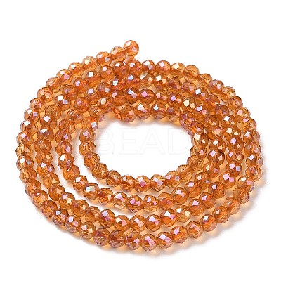 Electroplate Transparent Glass Beads Strands LS-GLAA-H021-01B-FR02-1