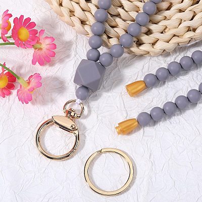 Silicone Beaded ID Card Neck Straps NJEW-SW00025-08-1