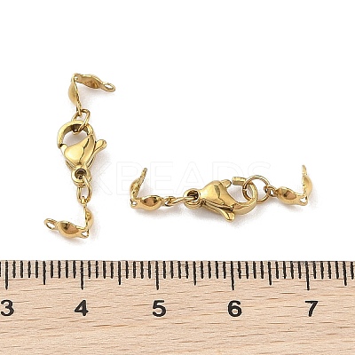 Ion Plating(IP) 304 Stainless Steel Lobster Claw Clasps LS-STAS-A097-03A-G-1