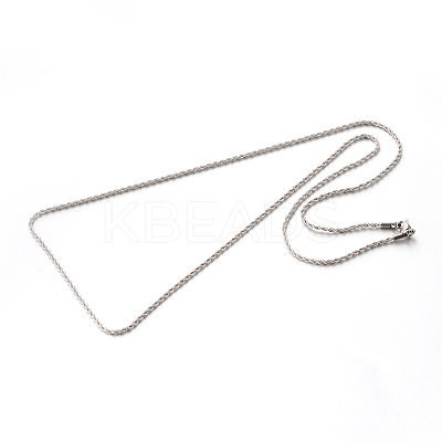 Tarnish Resistant 304 Stainless Steel Rope Chain Necklaces LS-STAS-M174-008P-B-1