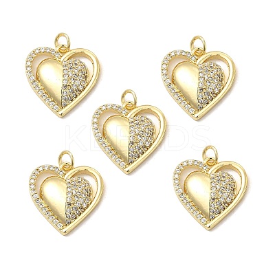 Brass Micro Pave Cubic Zirconia Pendants KK-E068-VB172-1