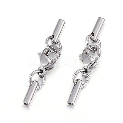 Tarnish Resistant 304 Stainless Steel Lobster Claw Clasps STAS-P146-A09-1.4mm-1