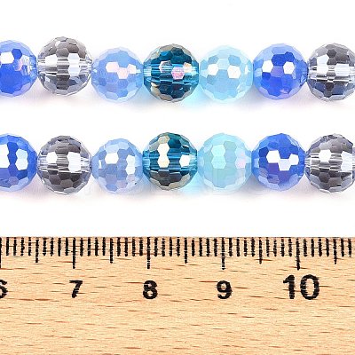 Electroplate Glass Bead Strands GLAA-Z006-01I-1