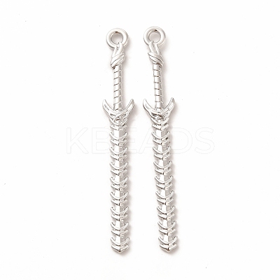 Rack Plating Alloy Big Pendants PALLOY-E025-13P-1