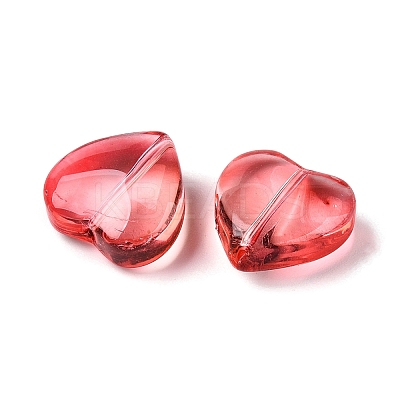 Gradient Color Baking Paint Transparent Glass Beads X-DGLA-N005-08-1
