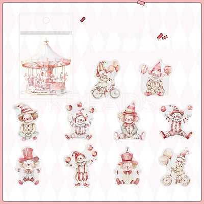 20Pcs PET Self-adhesive Amusement Park Theme Decorative Tapes STIC-P016-B05-1