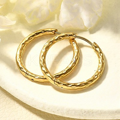 304 Stainless Steel Hoop Earrings for Women EJEW-M068-12F-G-1