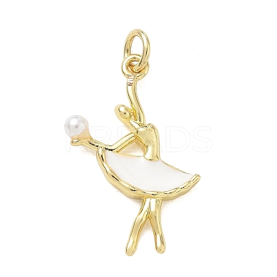 Brass Enamel Pendants KK-CBA3F25-08G-01-1