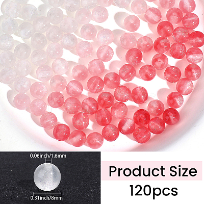120Pcs Resin UV Reactive Beads RESI-PA0001-34A-1