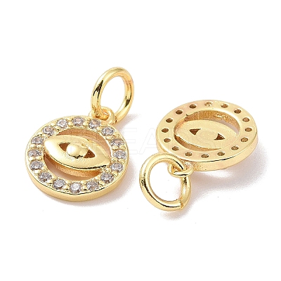 Real 18K Gold Plated Brass Micro Pave Cubic Zirconia Pendants KK-L209-039G-07-1