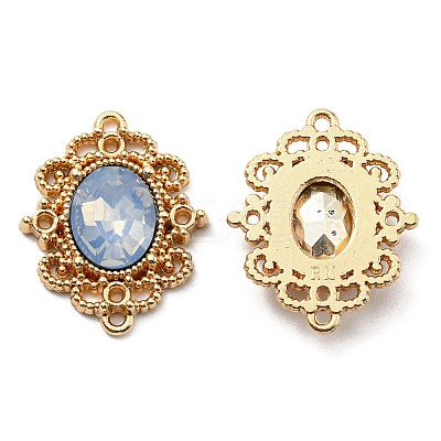 Golden Plated Alloy Oval Connector Charms LS-FIND-B022-02G-04-1