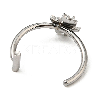 Non-Tarnish 304 Stainless Steel Eyebrow Ring AJEW-H140-02P-1