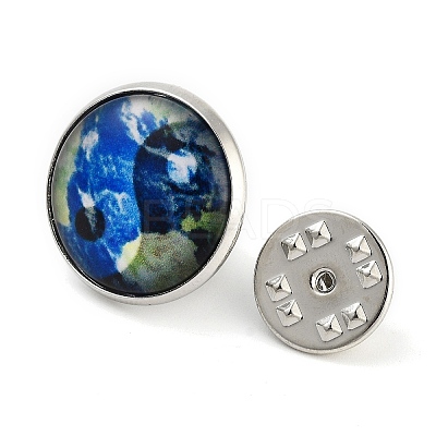 Round Glass Brooches LS-JEWB-A022-02B-1