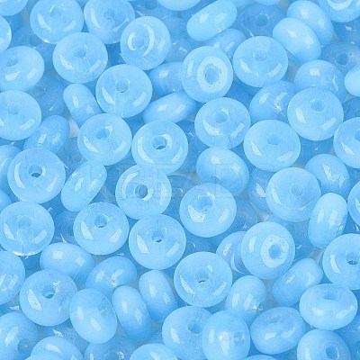 Imitation Jade Glass Seed Beads SEED-Q042-01A-C01-1