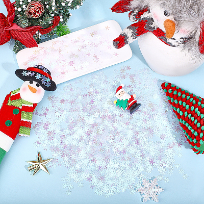 60G Resin Snowflake Sequins Cabochons MRMJ-ME0001-04-1