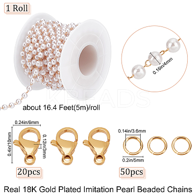 DIY Imitation Pearl Bracelet Necklace Making Kits DIY-BBC0001-08-1