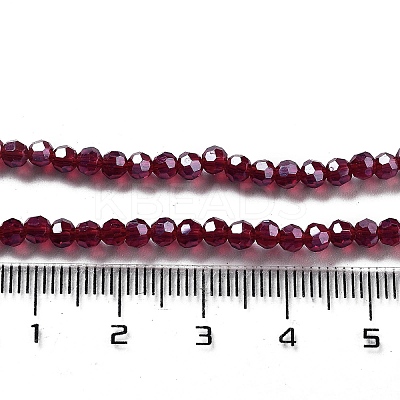 Electroplate Transparent Glass Beads Strands EGLA-A035-T3mm-A02-1