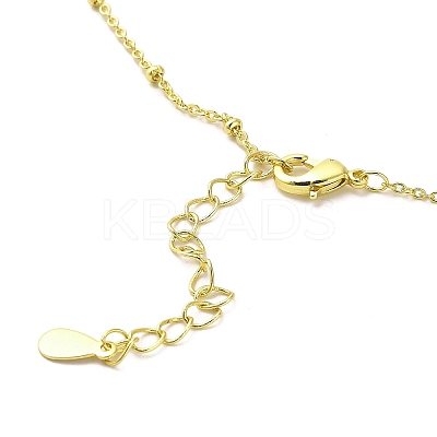 Brass Necklaces for Girls NJEW-D068-01G-1