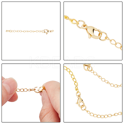 20 Sets Long-Lasting Plated Brass Chain Extender KK-BBC0001-06-1