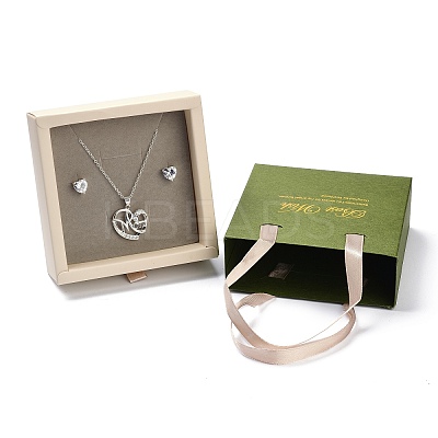 Paper Drawer Jewelry Set Box LS-CON-P015-03B-1