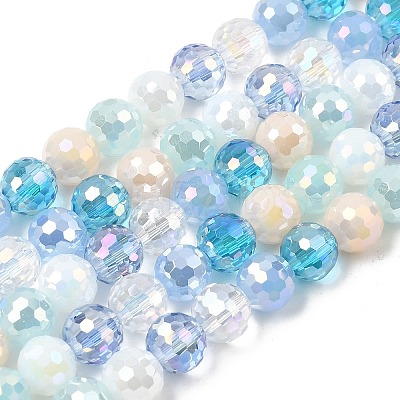Electroplate Glass Beads Strands EGLA-D300-06-8mm-22-1